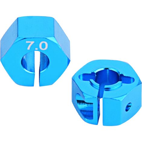 Ensemble de 4 adaptateurs hexagonaux de roue de 12 mm (7,0 pouces) pour véhicules RC, avec goupilles et vis. (1/5)