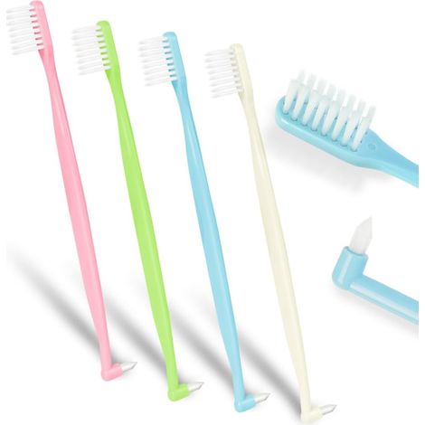 Orthodontic Toothbrush, Tufted End, Interspace and Double End, Fine Interdental Brush - 4 Pack (1/5)