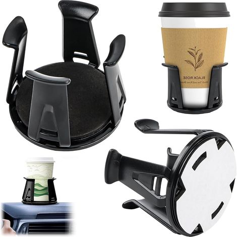 portabicchieri per auto, portalattine multifunzione, portabicchieri universale autoadesivo, diametro 70 mm, per tazzine e bottiglie di caffè, per auto, barche e (1/5)