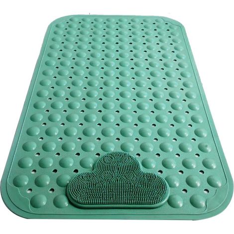 Tapis de Douche Antidérapant,Tapis Douche Antidérapant avec Ventouses et Trous de Drainage,Tapis Antidérapant Douche avec Espace Massage des Pieds
