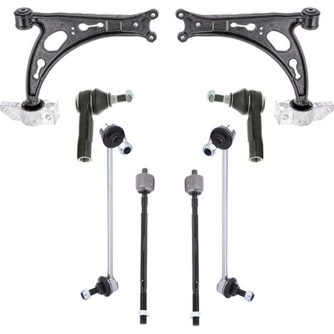 KIT BRACCIO OSCILLANTE 8 PEZZI COMPATIBILE CON VW SCIROCCO III (137, 138) 2.0 TDI / Kit Sospensione Completo OE/OEM / Bracci Oscillanti + Testine Sterzo / Sostituzione Diretta OEM