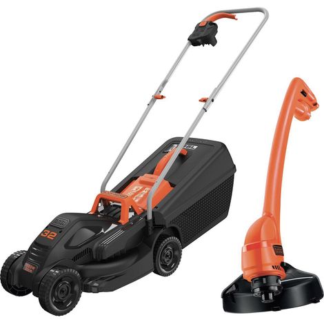 Juego de recortadora de césped con cortadora de césped Black+Decker BEMW351GL2-QS 1000W
