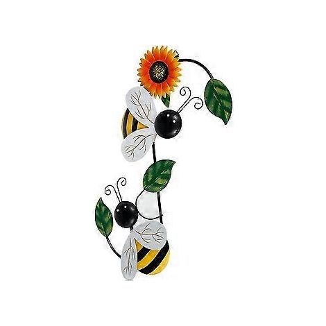 Statue de coccinelle abeille en métal, décoration murale extérieure, sculpture 3D, suspension (1/4)