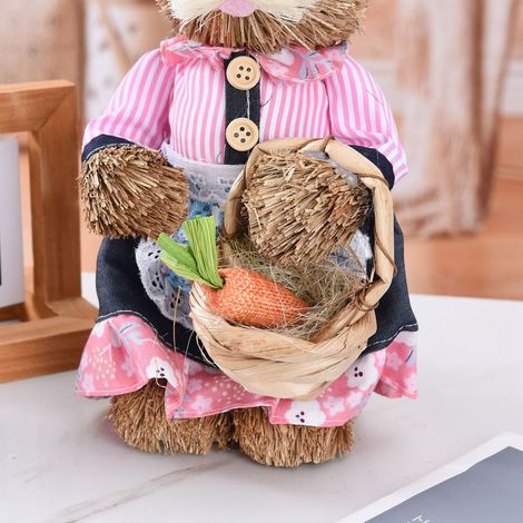 Décoration de Pâques rustique - Figurine lapin pour fête (1/5)