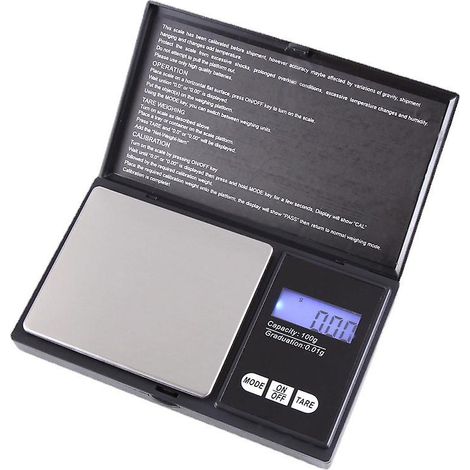100-g-Präzisions-Küchenwaage mit 7 Einheiten für Pulver, Schmuck und Gold (1/4)