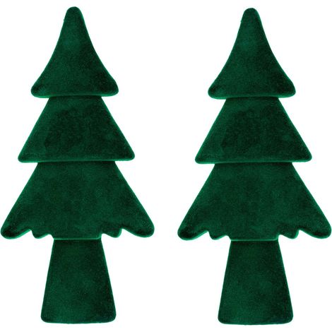 Beflockte Weihnachtsbäume, 33 cm, 2 Stück, CHO-33F Aliga