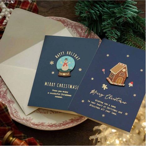 10 cartes de vœux manuscrites pour Noël et le réveillon Pour les vœux et les cartes-cadeaux des fêtes (1/5)
