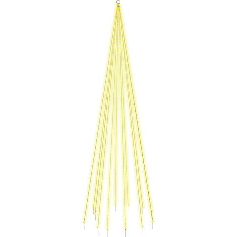 Albero di Natale Pennone Bianco Caldo 732 LED 500 cm (1/5)