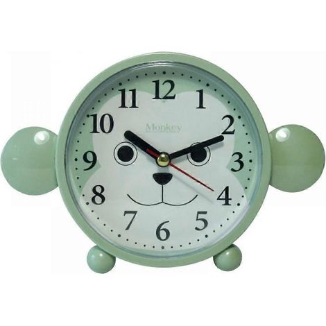 Wecker fürs Schlafzimmer, Tierohren-Wecker, dekorativer Tischwecker fürs Kinderzimmer (rosa) (1/4)