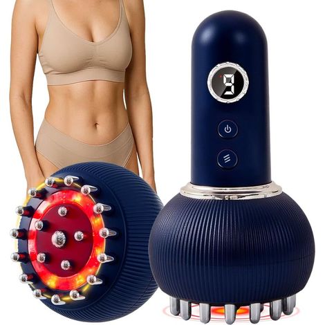 Lymphdrainage-Massagegerät und Anti-Cellulite-Massagegerät für Beine, Arme und Bauch, Körperformungsgerät mit Mikrostrom, Licht, Wärme und Vibration (1/5)