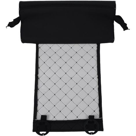 Coussin de soutien pour les jambes en cuir noir pour siège auto (1/5)