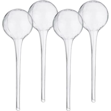 Set di 4 sfere per l'irrigazione, sistema di irrigazione a goccia automatico, dispenser d'acqua trasparente per piante (1/5)