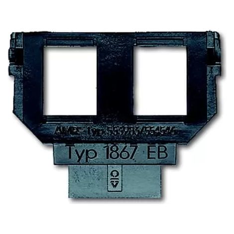 Busch-Jaeger 1867 EB Sockel 2 x 6- und 8-polige Modular-Jack, Kat. 3 (1/2)