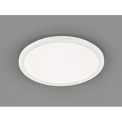 Dimmbare LED Deckenleuchte CAMILLUS flache Badezimmerlampe rund Ø40cm Weiß IP44 (1/5)
