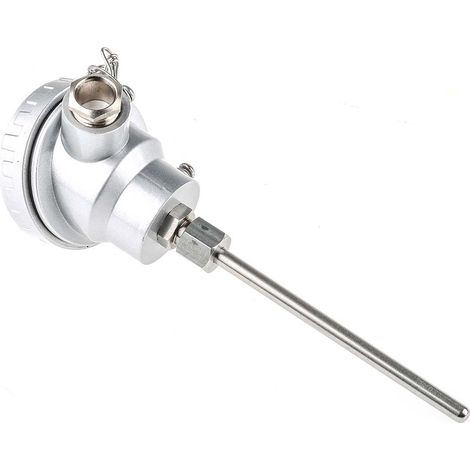 Capteur RTD PT100 RS PRO, Ø 6mm, L.100mm, +450°C max, Tête de connexion ( Prix pour 1 ) (1/3)