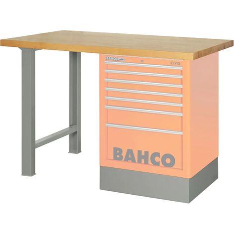 Banco da lavoro Bahco 1500 kg carico piano in legno