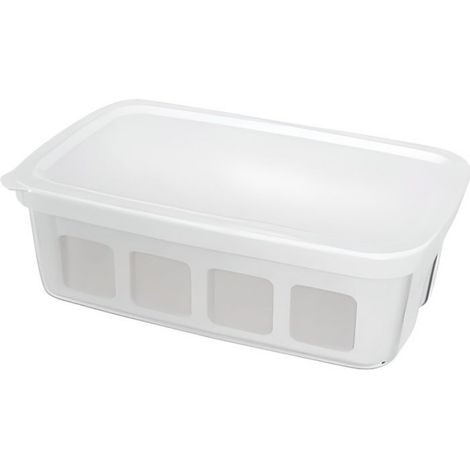 Bac À Yaourt - 1 Litre Avec Égouttoir - Pour Yaourtières Delices Multi Delices - Blanc - 1 Pièce