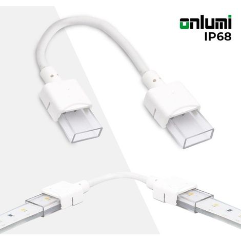 Conector Tira LED Estanco Con Cable - 2 Pines - Tira 10 Mm -