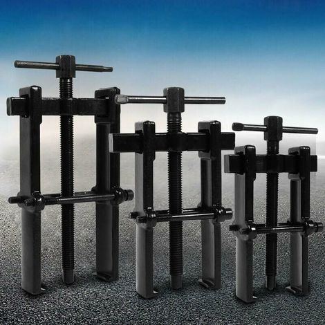 Extracteur de roulement à deux mâchoires réglables en acier au carbone - convient pour les pompes et les poulies (40-80 mm). (1/4)