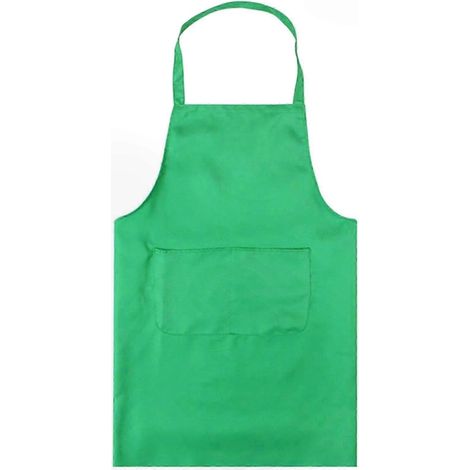 Tablier imperméable sans manches avec poche pour cuisiner et pâtisser, protection contre les éclaboussures de graisse et d'huile, vert (1/5)