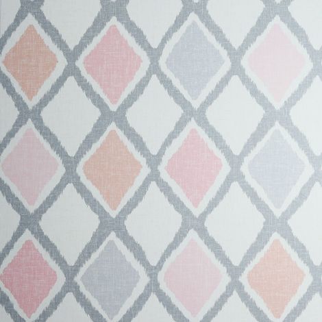 Arthouse Ayat Blush Pink Grey Geometric Diamond Wallpaper 907504 (1/3)
