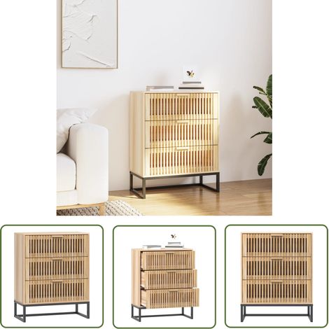 The Living Store Sideboard 60x30x75 cm Holzwerkstoff - Holz Sideboard - Wohnzimmermöbel - Regal - Kommode - Stauraum (1/5)