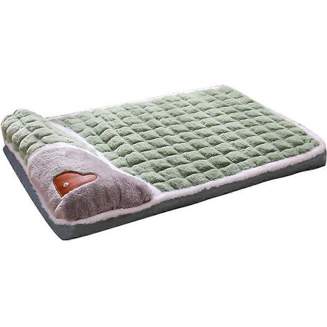 Couverture polaire d'hiver pour chien, tapis amovible pour chat et chiot, matelas lavable pour niche, accessoires pour animaux de compagnie, grande taille M (1/5)