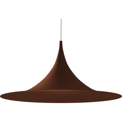 LUMICOM  LOUIE BINARIO Sospensione, 1X E27, max 42W, metallo, marrone corten, D.33cm