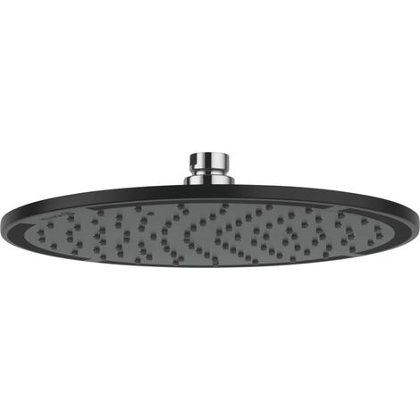 Kludi A-Qa - Rociador de ducha 250, 1 chorro, negro mate/cromo 6432587-00 (1/3)