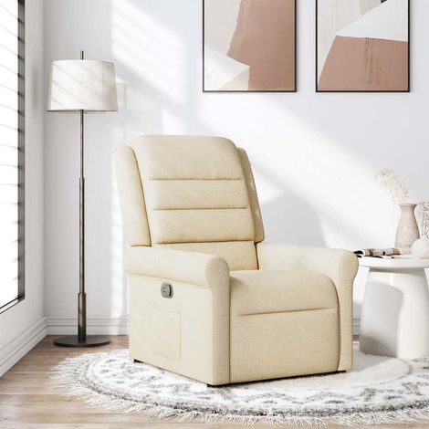 Relaxsessel Creme Stoff vidaXL (1/5)