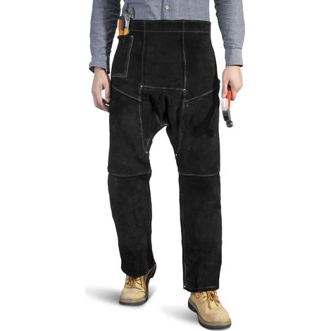 Pantalon de soudage en Cuir,Tablier Soudeur Résistant à la Chaleur (1/5)
