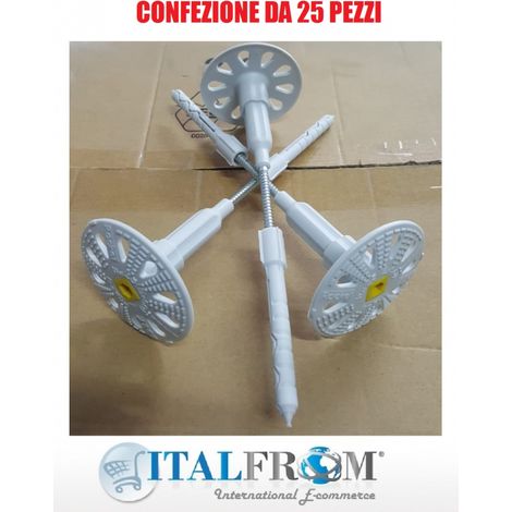 ROFIX ROCKET - Tassello a Vite in Acciaio Zincato Galvanizzato - Montaggio ad Incasso - 80 mm- Confezione da 25 Pezzi (1/2)