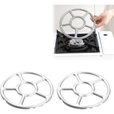 Réducteur à Gaz en Alliage Multifonction, Plaques Cuisinière Gaz Support Anneau, Rond étagère Casserole En Fonte , 15cm, 2 Pièces (1/4)