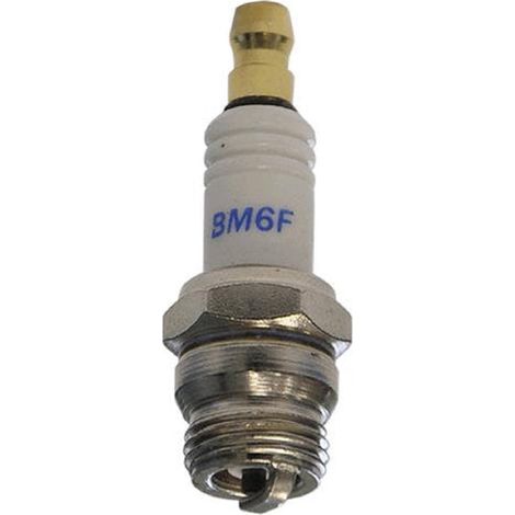 Candela di ricambio accensione motore per motoseghe e decespugliatori -"B6HS" esag.21 mm fil.M14 x 13 mm (1/4)