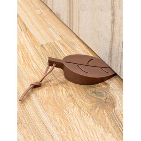 6 Butoirs de porte en silicone forme de feuille : résistants au vent, à accrocher, pour éviter les pincements de doigts, usage domestique. (1/4)