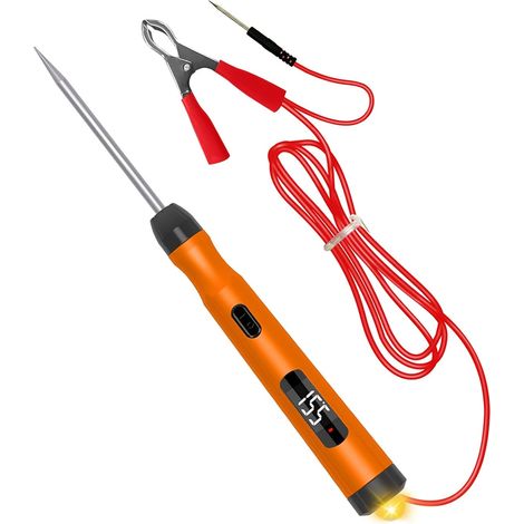 Automobile 6V 12V 24V Testeur Electrique Stylo Testeur de Tension avec écran LCD, Test de Polarité,Lampe,Testeur Fusible Voiture (1/5)