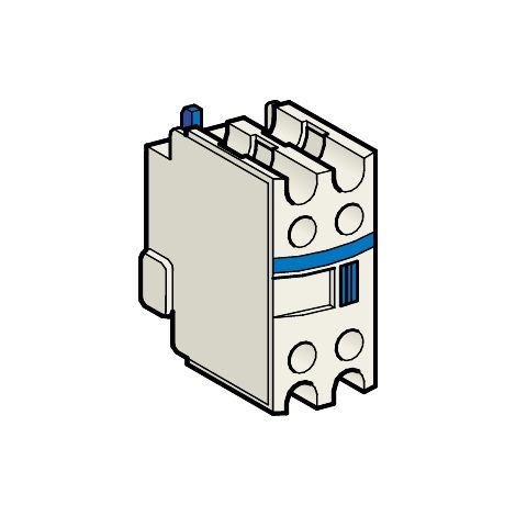 Bloc contacts auxiliaires frontaux 1F+1O bornes vis étriers TeSys D (1/10)