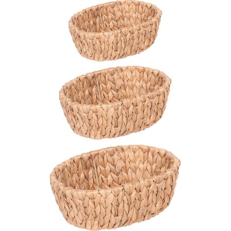 Table Passion - Set de 3 paniers ovales Jacinthe d'eau
