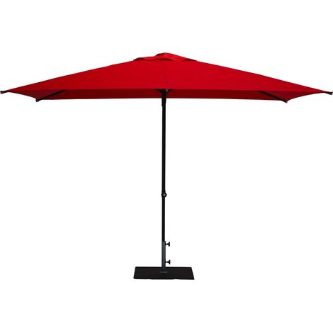 Ombrellone da Giardino 3x2 m Palo Ø38 mm in Alluminio Tessuto Poliestere Trend Rosso (1/5)