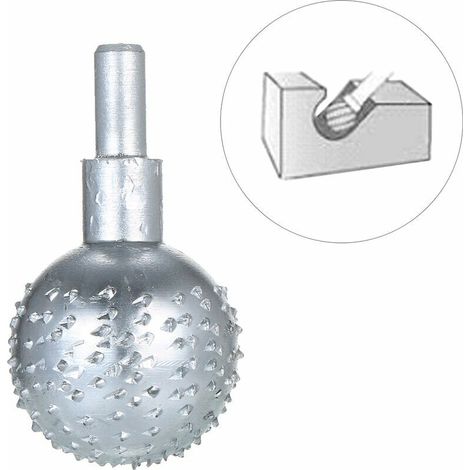 Fraise Rotative Sphérique, Lime En Carbure De Tungstène à Queue De 1/4 Pouce T ête De Fraisage 3Cm (1/5)