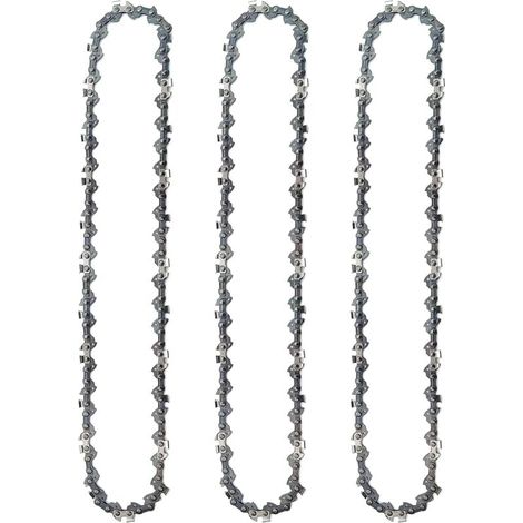 3 chaînes de tronçonneuse Scie forestière de 20 pouces Scie à chaîne à essence Scie à chaîne 325 à angle droit 76 sections 38 couteaux