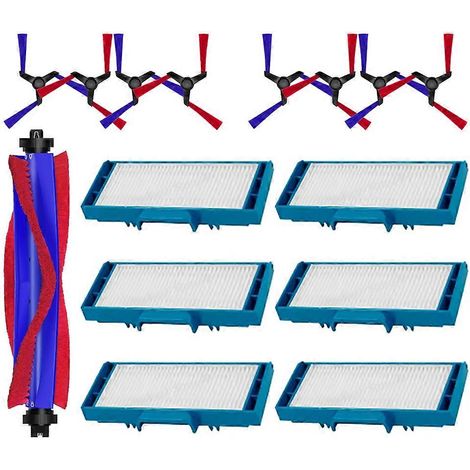 Pièces compatibles avec l'aspirateur robot Spot+Scrub Ai/Spot+ Scrub AI : rouleau principal, brosse latérale et filtre HEPA (1/5)