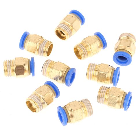 Packung mit 10 pneumatischen Schnellkupplungen, 8-mm-Adapter, 1/4-Zoll-BSP-Gewinde (1/5)