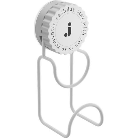 Support d'évier rotatif à ventouse - Fixation murale sans perçage avec crochet de rangement blanc (1/3)