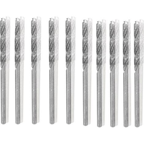 sourcing map 10pcs Foret Hélicoïdal Mèche Diamant 1mm en Acier Rapide HSS pour Verre Coquillages Pierre Carrelage (1/2)