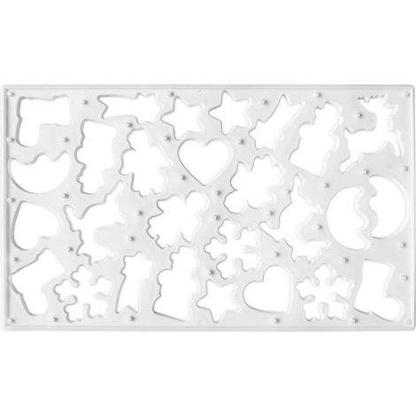 Tabla para cortar galletas Städter 37 x 22 cm blanca con 9 motivos (1/3)