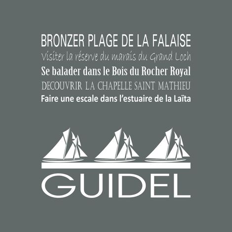 Tableau sur toile Guidel cendre 30x30 cm - Impression sur Toile Murale Décorative - Image imprimée en HD sur Toile - Toile sur Châssis en Bois FSC - Fabriqué en France (1/4)