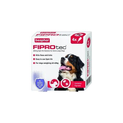 Beaphar FIPROtec Spot On Extra Large Dog 4 pipette - 4tmnt - 496834