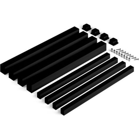 Pieds carrés et cadre de table 50x50mm 750x750mm Acier Peint en noir EMUCA 2047114 (1/5)