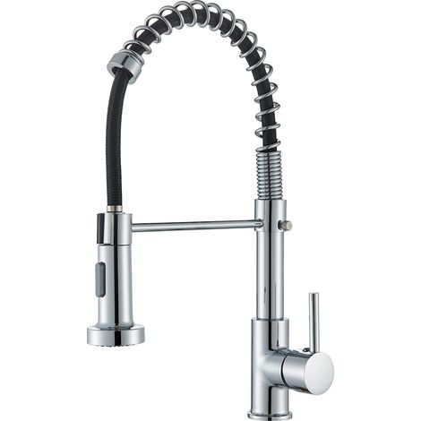 Robinet Cuisine Chrome Mitigeur avec Douchette 360° (1/5)